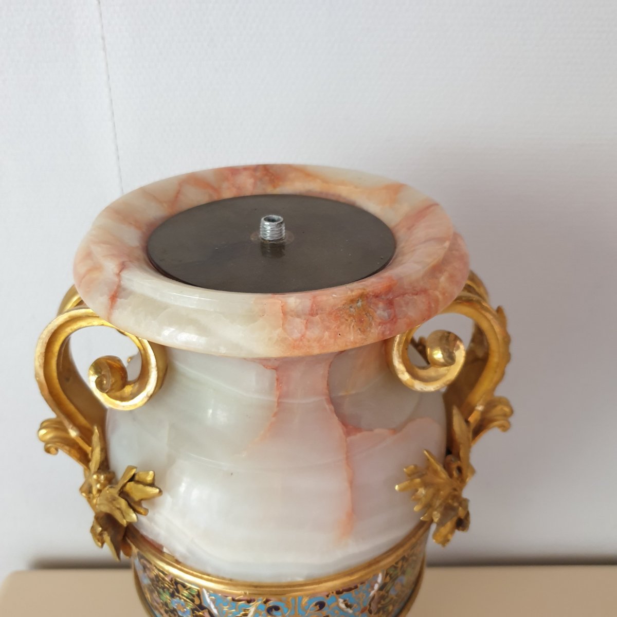 Vase En Onyx d'Algérie Par Eugène Cornu Fin XIXe Siècle-photo-3