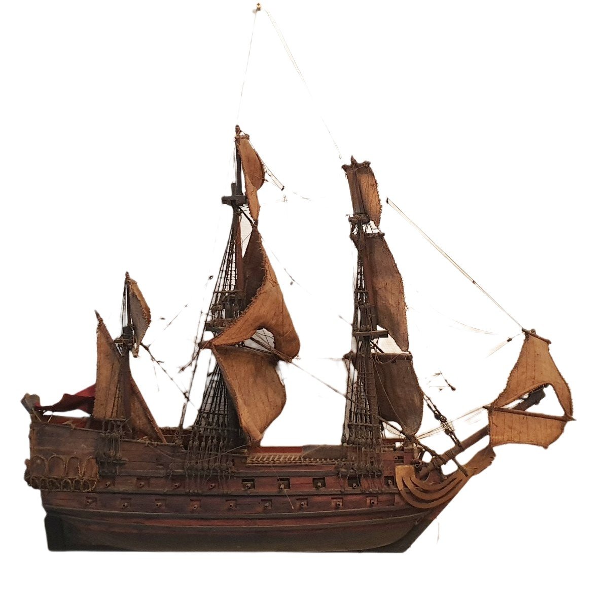 Ex-voto Marin XIXeme Maquette d'Un Trois Mats 