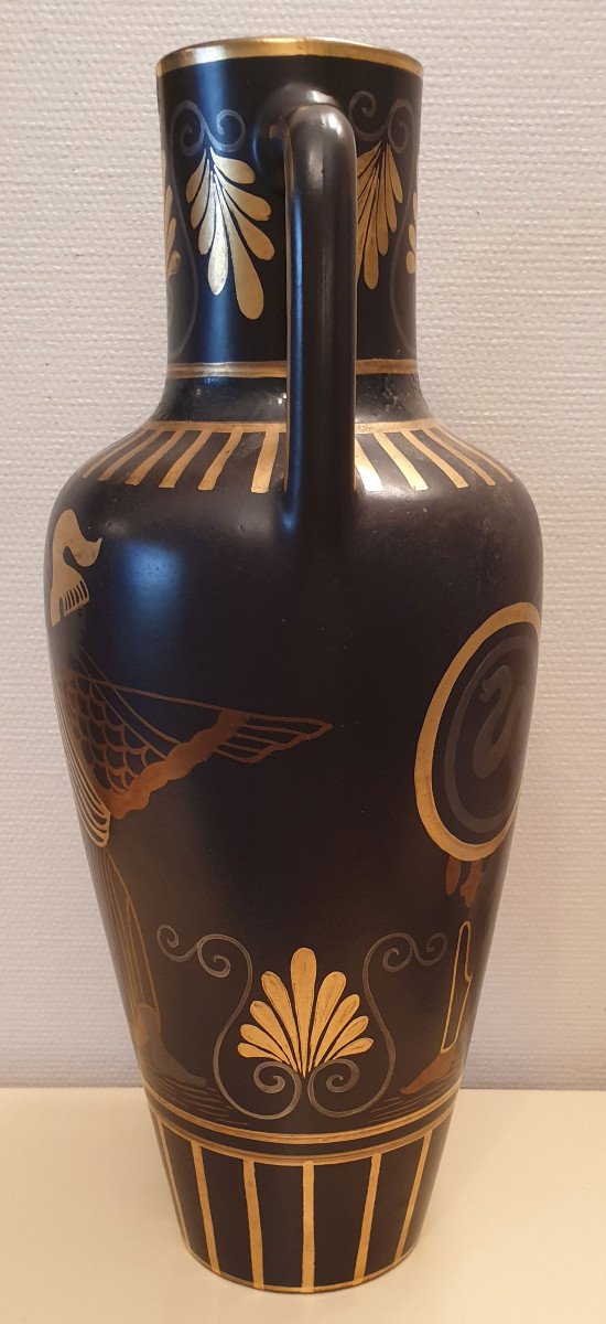 IMMENSE VASE ART DECO FAIENCE DE ONNAING ZENON DUFRASNE CIRCA 1920/1930-photo-4