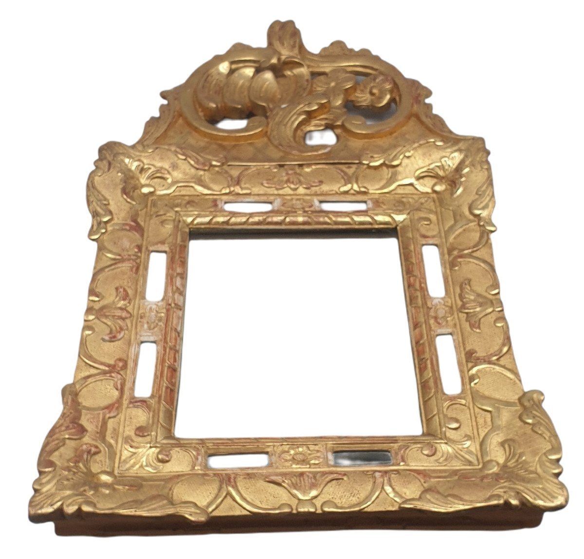 18th Regence Period Mirror In Golden Wood Height 70 Cm