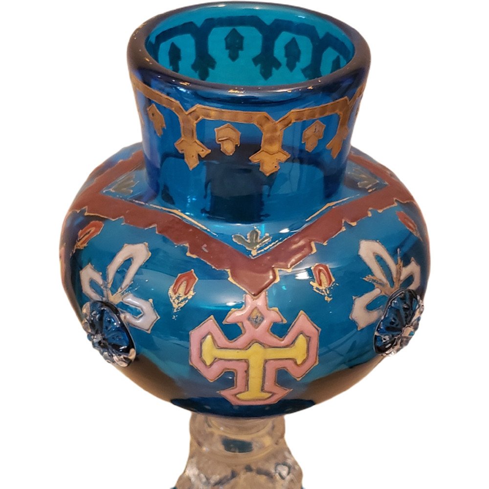 Vase émaillé Calice Auguste Jean Vendu Par Emile Bourgeois Le Grand Dépôt à Paris -photo-2