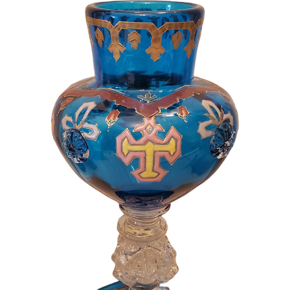Vase émaillé Calice Auguste Jean Vendu Par Emile Bourgeois Le Grand Dépôt à Paris -photo-3
