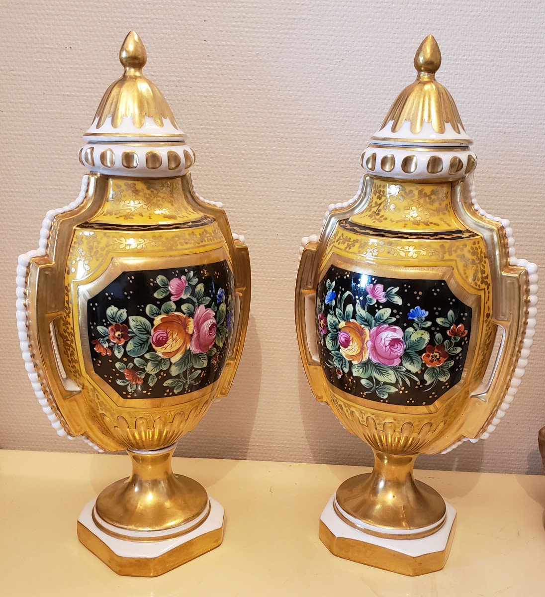 Pair Of German Porcelain Vase Probably Meissen-photo-2