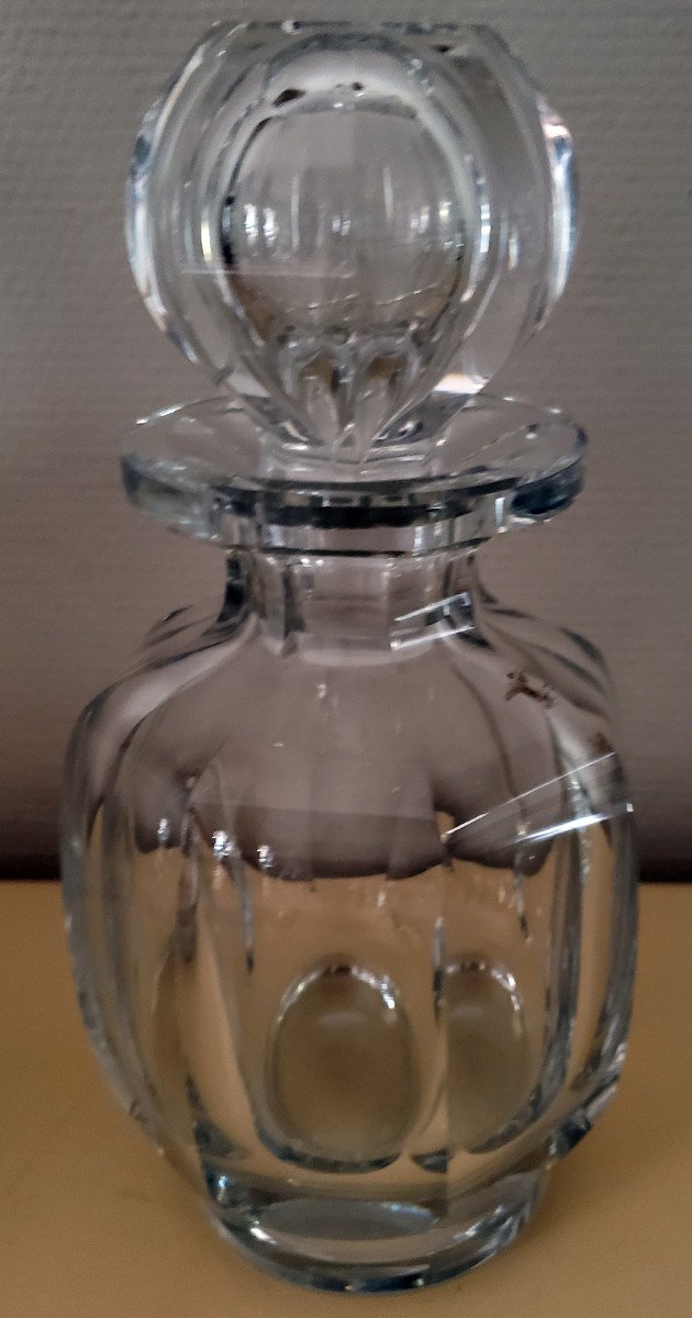 Three Perfume Bottles And A Compact Baccarat Crystal Model Malmaison-photo-2