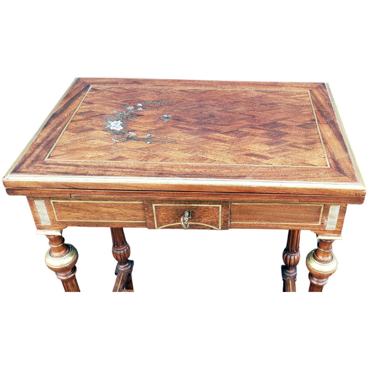 Table With Several Systems Napoleon III Dressing Table, Games, Writing, And Side Table-photo-7