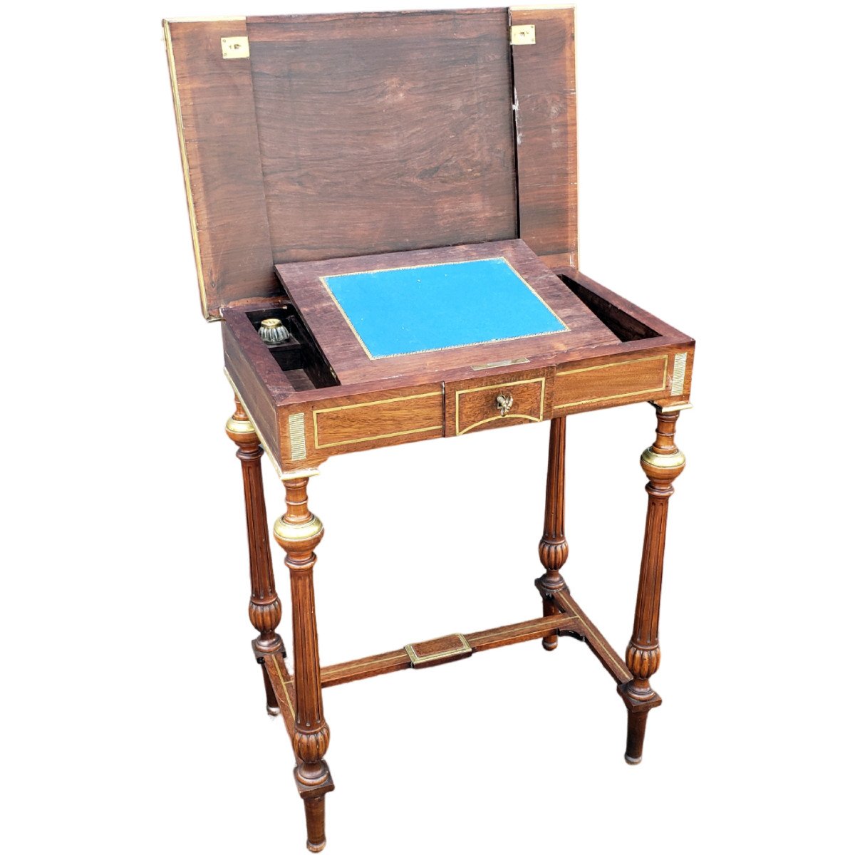 Table With Several Systems Napoleon III Dressing Table, Games, Writing, And Side Table