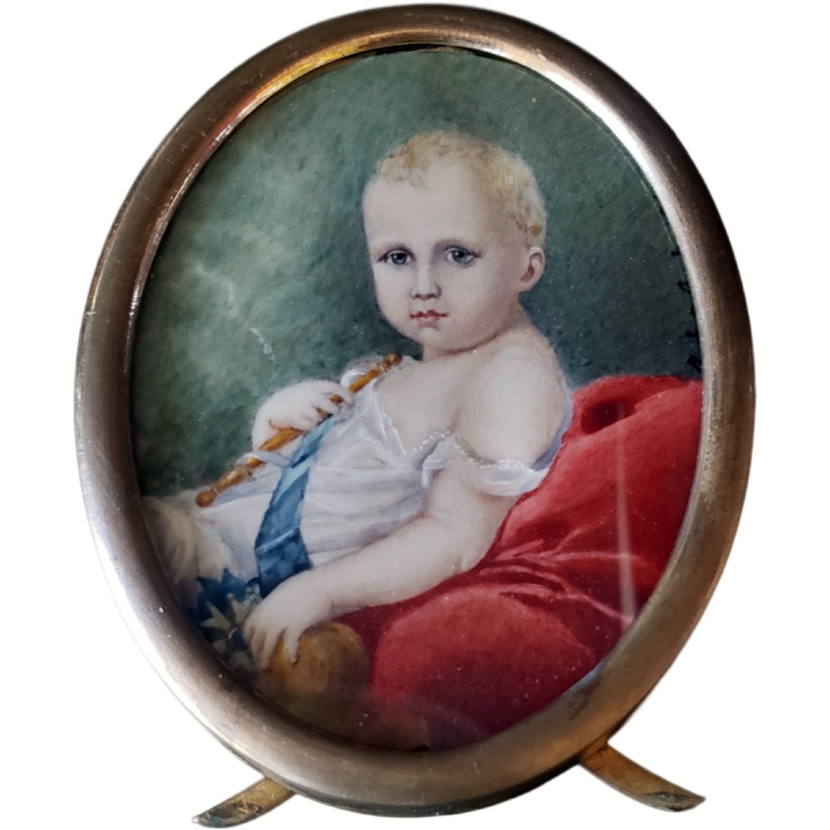 Jean Baptiste Isabey l'Aiglon Son Of Napoleon Bonaparte Miniature On Ivory 1853-photo-2