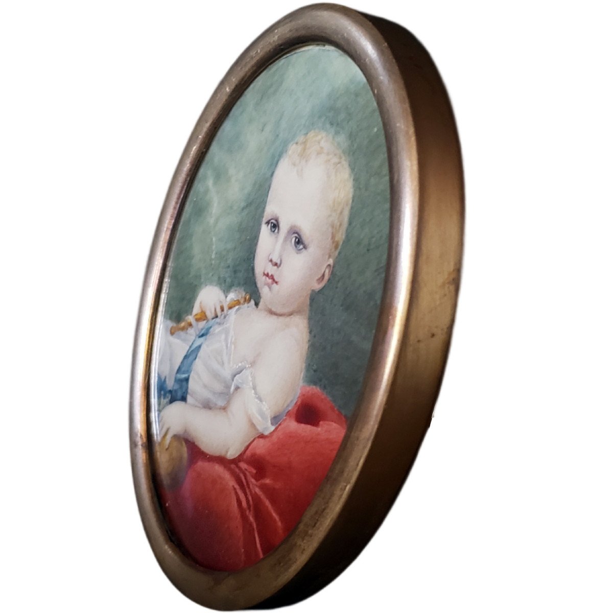 Jean Baptiste Isabey l'Aiglon Fils De Napoleon Bonaparte Miniature Sur Ivoire 1853-photo-3