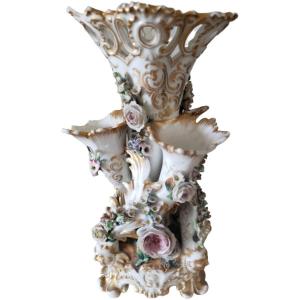 Jacob Petit Vase En Porcelaine Signé Circa 1850