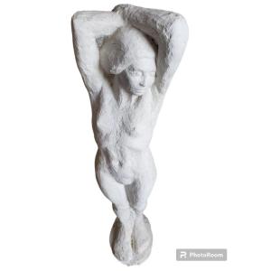 Edouard Cazaux Exceptional And Rare Workshop Plaster Height 1 Meter