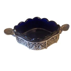 Butter Dish Or Cup With Table Handles In Sterling Silver 19th Century