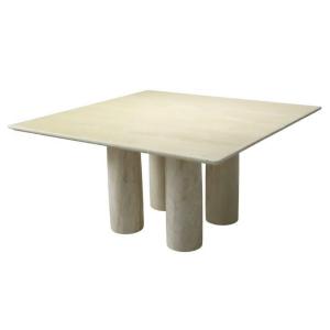 Mario Bellini Carrara Marble Dining Table, 1970s