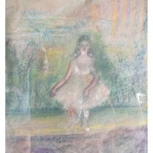Gouache ballerine aux spectacle à rapprocher a edgard degat 