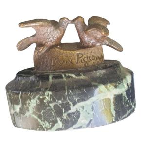Louis Riché Bronzes The Two Pigeons 