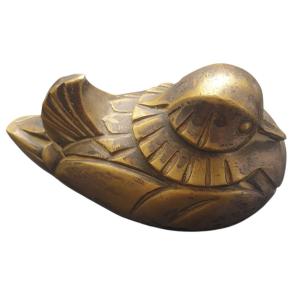 Martel jan et Joël bronze canard de barbarie 