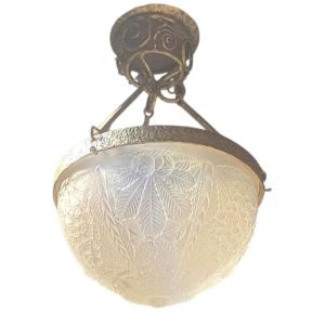 Art Deco Chandelier In The Style Of Lalique 