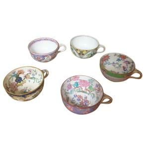 5 tasses minton faience anglaise 