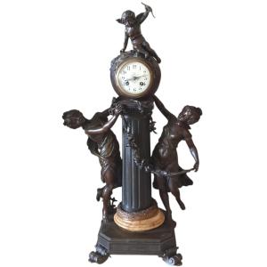 Important Moreau Clock, Signed Circa 1880, Napoleon III Period 
