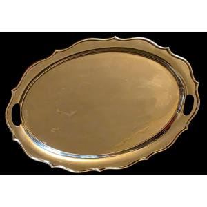 Solid Silver Tray With Lion Passant, 2.200 Kg