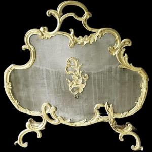 Pare feu bronze doré XIXème Napoléon III 