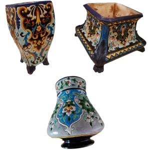 Jules Vieillard Emaux De Caranza 3 Ceramics