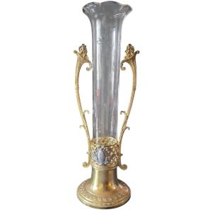 Important Art Nouveau Vase Centerpiece Probably By Wmf Height 49 Cm