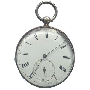 Solid Silver Gousset Watch Adriam Cadet A Toulon XIXth Century
