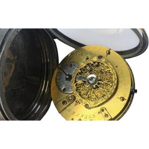 18th Century Silver Cock Gousset Watch Ravion A Mansle