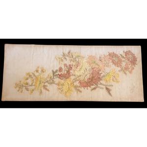 Large Decorative Textile Panel From The Art Nouveau Period, Circa 1900, Made In France.