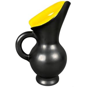 Large Pitcher Sculptural Ceramic Vase Of Vallauris In The Taste Of Pol Chambost Circa 1950