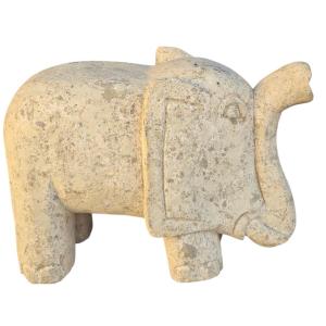 Elephant-shaped Suture Made Of Limestone, Qing Dynasty, 19th Century