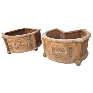 Christopher Guy: A Monumental Pair Of Numbered Orangery Planters  