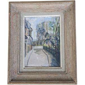  Painting By J. Vackeret: View Of Montmartre, Paris (school Of Paris)  