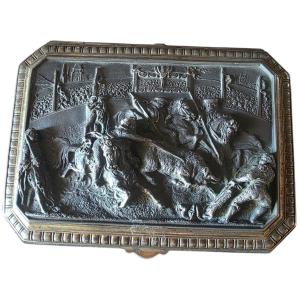 Coffret Boîte à bijoux en bronze Tauromachie Léopold Oudry XIXᵉ