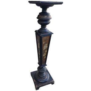 Napoleon III-style Backrest And Armrest Set, Made Of Painted Blackened Wood, With 4 Sides
