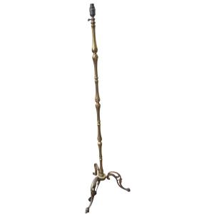 Maison Ramsay blampadaire liseuse télescopique en bronze massif doré 15-20 kg Attribué
