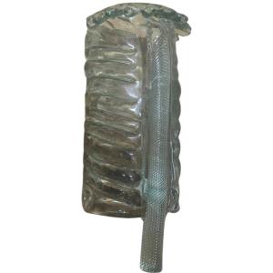 Applique murale Feuille André Arbus pour Véronèse Verre de Murano vert eau Magnifique