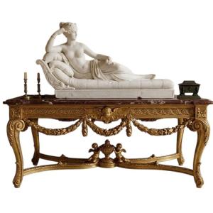 Sculpture marbre de Carrare Pauline Borghese en Vénus Victrix Canova L 57cm poids 25 K