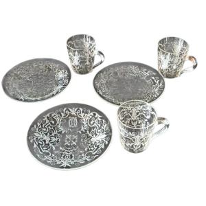  Rare service à café thé en cristal gravé de Vienne Maison J. & L. Lobmeyr Exceptionnel et très