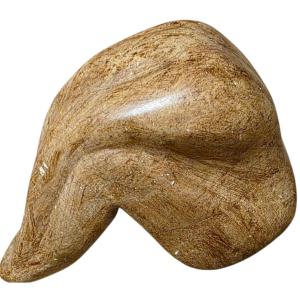 Sculpture moderniste en pierre ou marbre Nu féminin stylisé Signée CE Superbe sculpture figurat