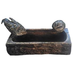 abreuvoir a oiseaux en bronze de Vienne naturaliste Attribué à Franz Xaver Bergmann