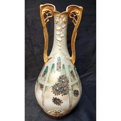 Vase Amphora Riessner Stellmacher Kessel Art Nouveau Austria Circa 1900