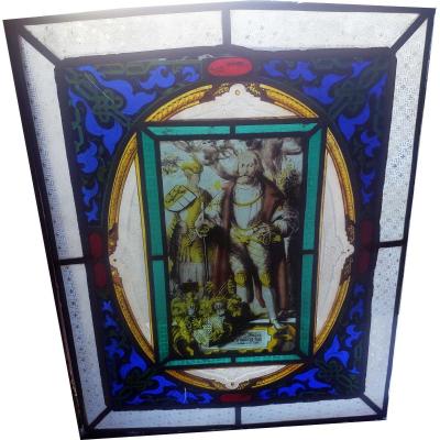 Vitrail Stained Glass Swiss Or German Renaissance XIXth May 1859