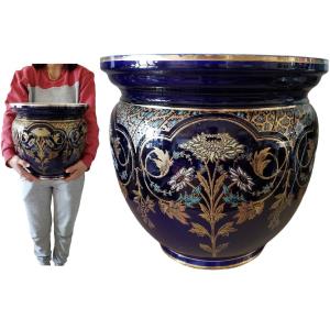 Cache Pot Jules Vieillard Enamels And Gilding Circa 1900