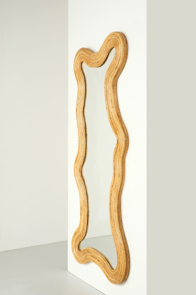 Bambou En Miroir Grand Format, Italie Contemporain.-photo-2