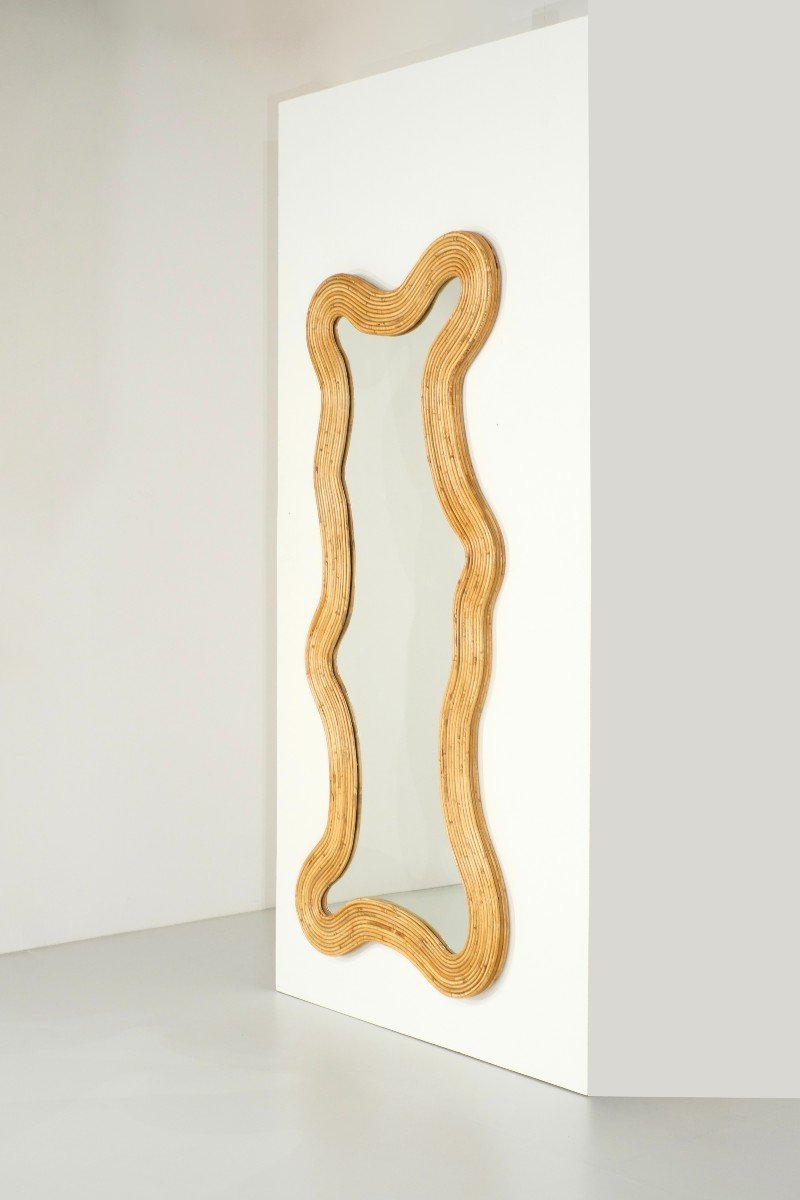 Bambou En Miroir Grand Format, Italie Contemporain.