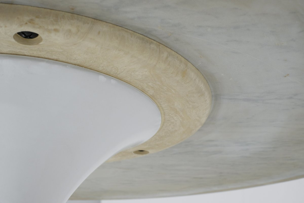 Table "Tulip" en marbre par Eero Saarinen pour Knoll International, USA 1958.-photo-4