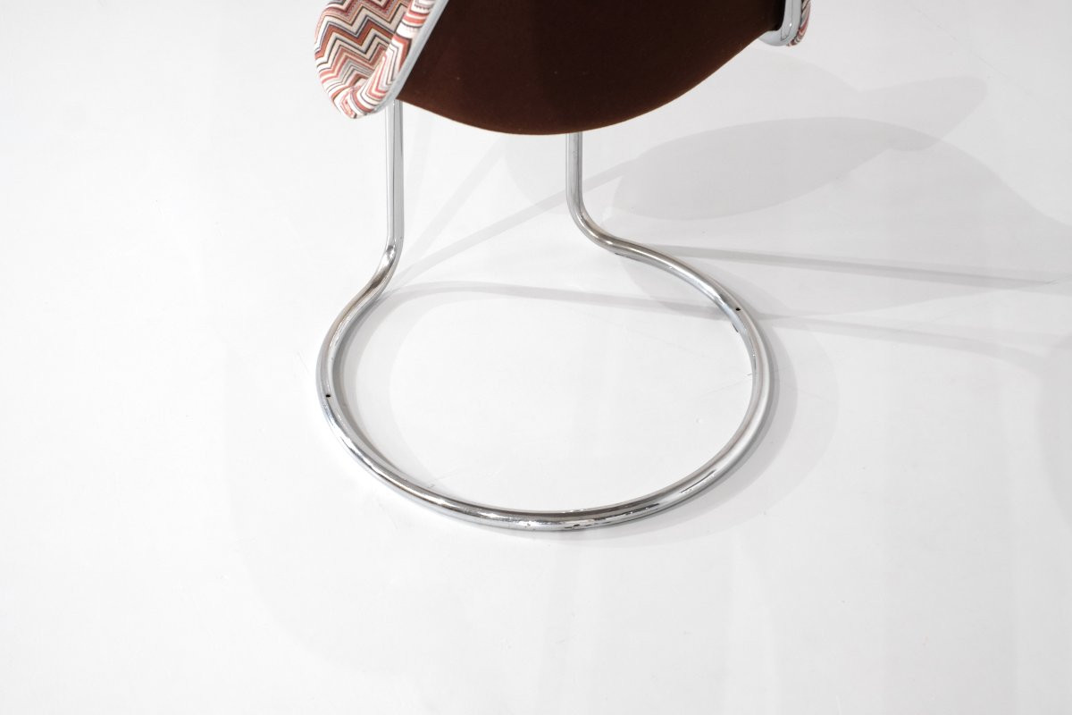 Ensemble de chaises " Maia " par Giotto Stoppino pour Bernini, Italie années 1970s.-photo-6