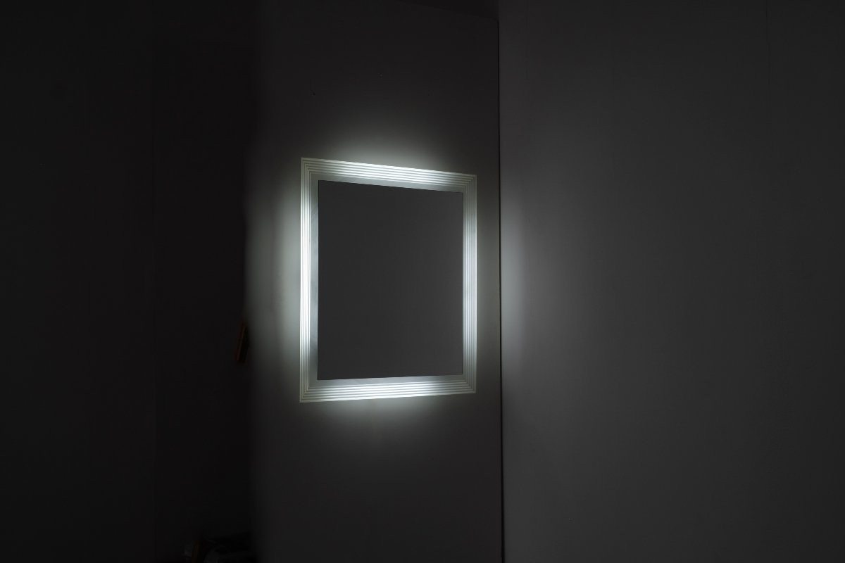 Vintage Miroir carré en verre, Italie 1970s.-photo-2