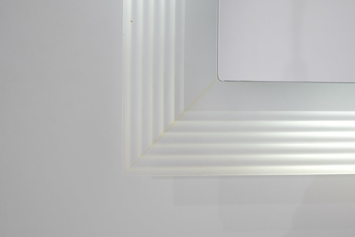 Vintage Miroir carré en verre, Italie 1970s.-photo-2